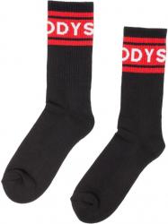 Freizeit Odyssey Socken Futura Crew schwarz / rot gestreift 