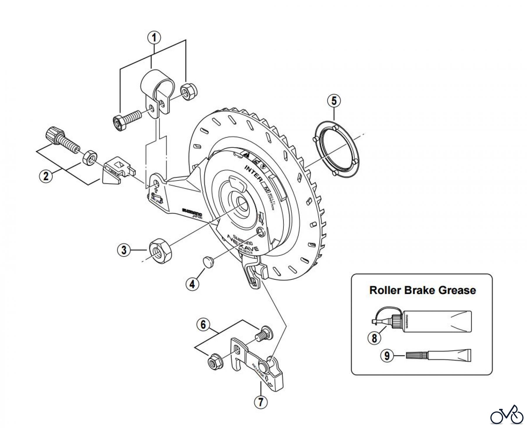  Shimano BR Brake - Bremse BR-IM70-R -2838 Roller Brake