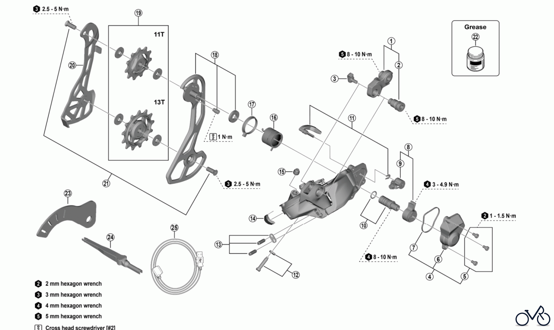  Shimano RD Rear Derailleur - Schaltwerk RD-RX825 GRX Rear Derailleur 12speed