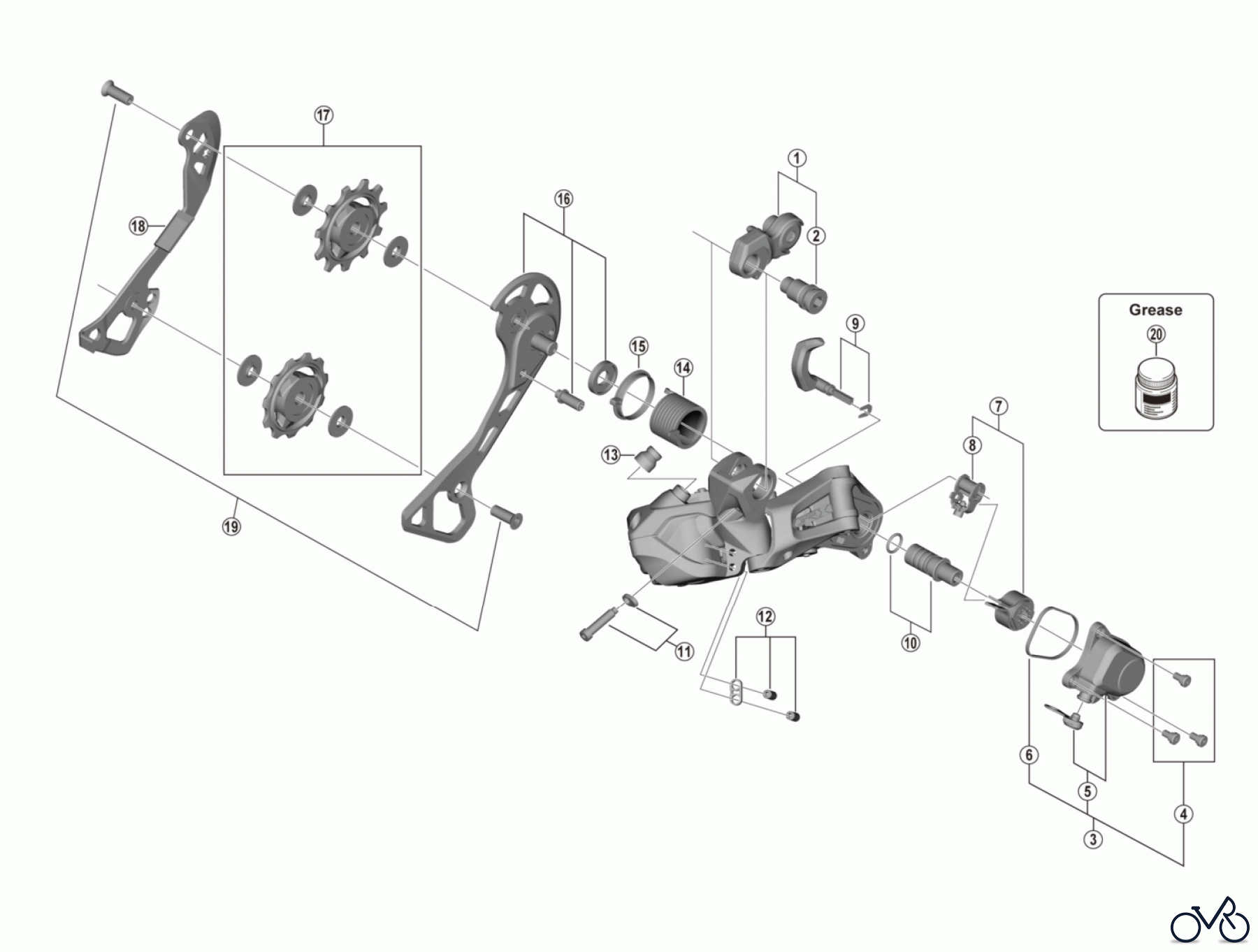  Shimano RD Rear Derailleur - Schaltwerk RD-RX817 GRX Rear Derailleur 