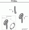 Shimano FC Front Chainwheel - Kurbelsatz, Vorderes Kettenblatt Ersatzteile FC-U2000 ESSA Crankset