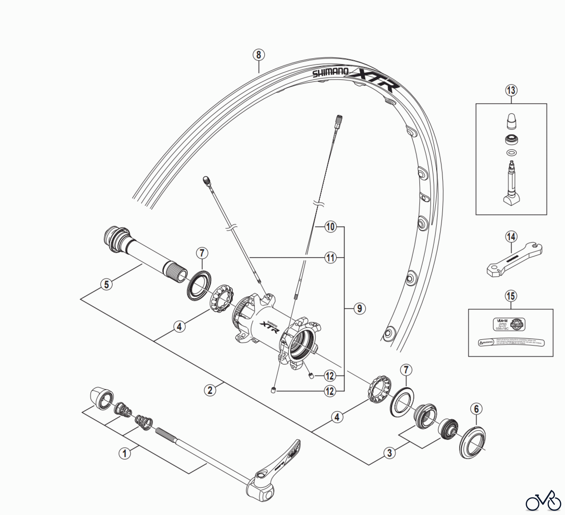  Shimano WH Wheels - Laufräder WH-M985-F XTR Front Whee