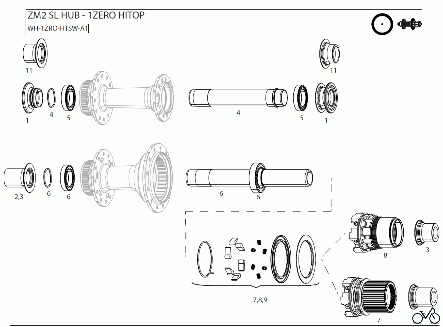 Sram Zipp ZM2 SL HUB - 1ZERO HITOP