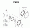 Shimano FC Front Chainwheel - Kurbelsatz, Vorderes Kettenblatt Ersatzteile FC-M522