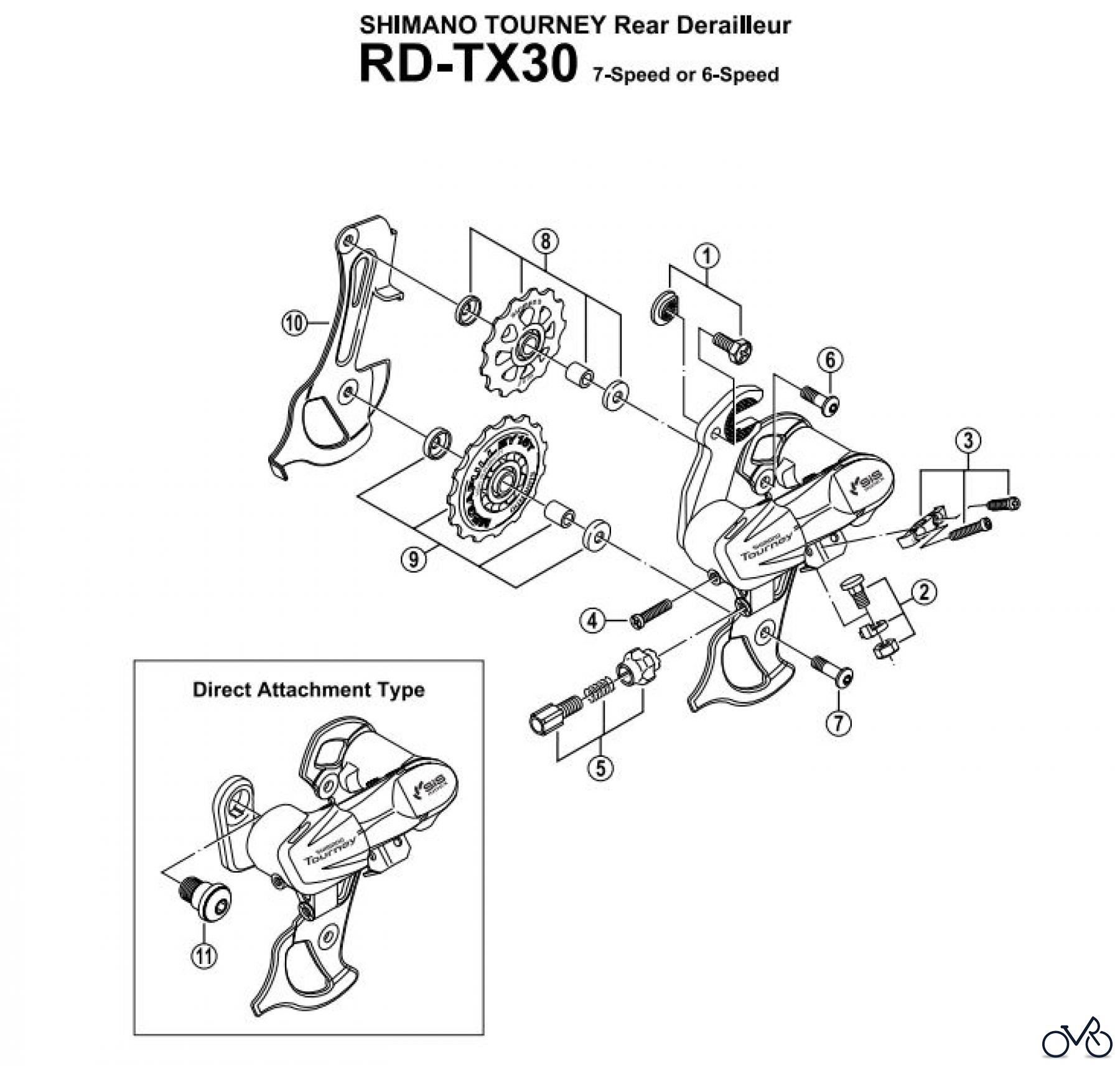  Shimano RD Rear Derailleur - Schaltwerk RD-TX30